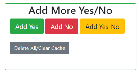 Add More Yes Or No